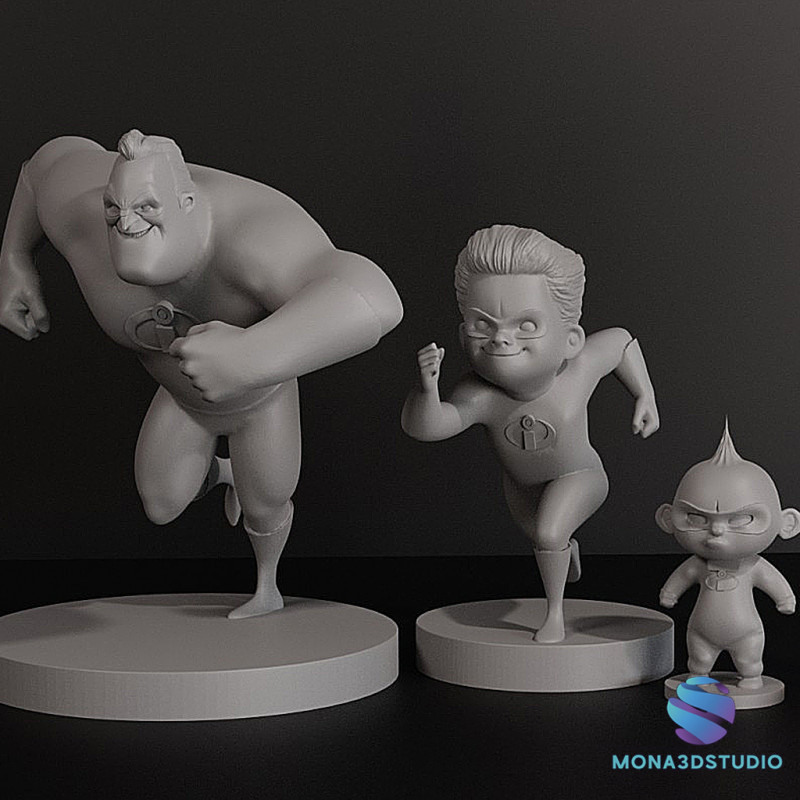 STL The Incredibles 3D Принт Модель .c4d .max .obj .3ds .fbx .stl .blend 