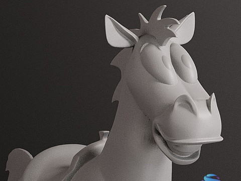 Bullseye Toy Horse 10cm Action Figure STL with Base Pre-Supported for Resin Printing 3Dプリントモデル