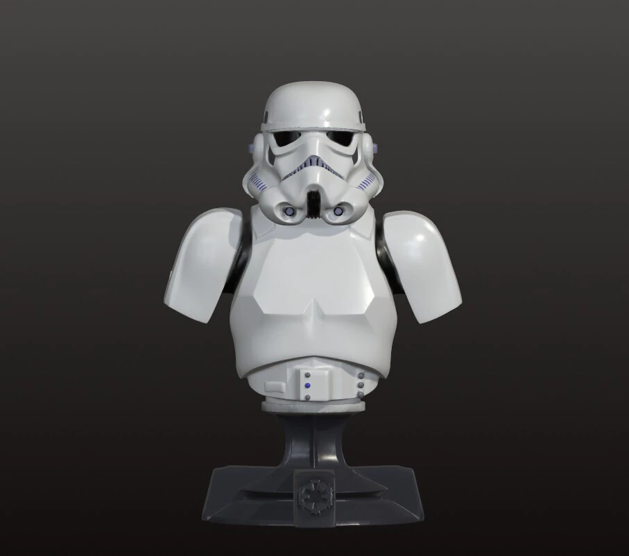 Stormtrooper BUST 10 cm 3D Print Model .c4d .max .obj .3ds .fbx .stl .blend 
