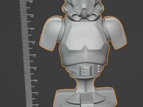 Stormtrooper BUST 10 cm 3D Print Model