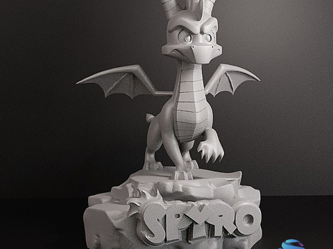 Stl - Spyro figure cutted 12 cm 3Dプリントモデル