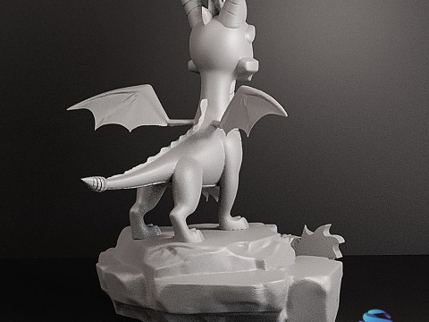 Stl - Spyro figure cutted 12 cm 3D Baskı Modeli