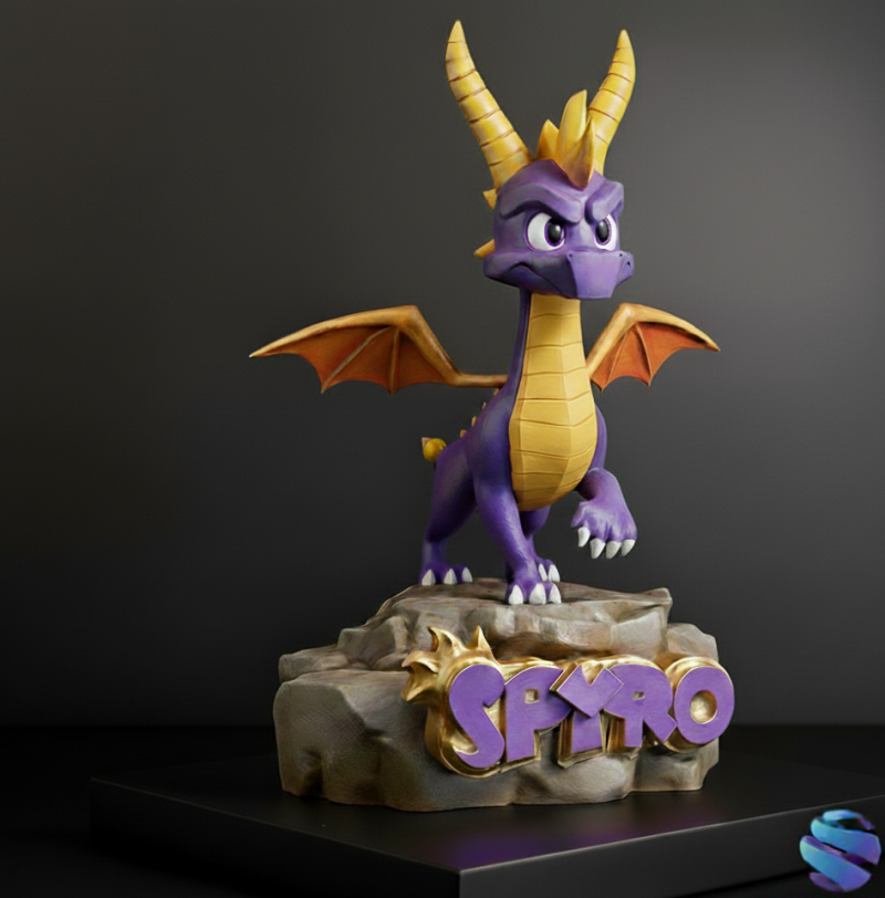 Stl - Spyro figure cutted 12 cm 3D 打印模型 .c4d .max .obj .3ds .fbx .stl .blend