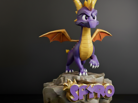 Stl - Spyro figure cutted 12 cm Modello di stampa 3D