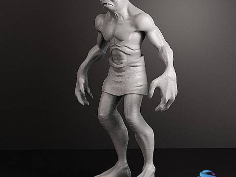 Realistic of Abe Oddworld Mudokon Hero Full-Body Cut for Easy 3D Printing 3D Принт Модель
