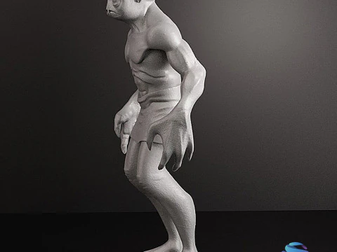 आसान 3डी प्रिंटिंग के लिए अबे ओडवर्ल्ड मुडोकॉन हीरो फुल-बॉडी कट का यथार्थवादी 3D प्रिंट मॉडल