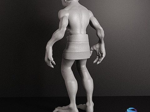Realistic of Abe Oddworld Mudokon Hero Full-Body Cut for Easy 3D Printing Modelo de Impressão 3D