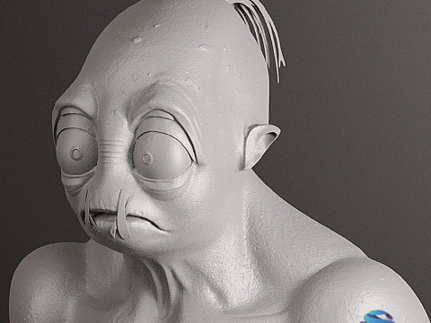 Realistic of Abe Oddworld Mudokon Hero Full-Body Cut for Easy 3D Printing Modelo de Impressão 3D