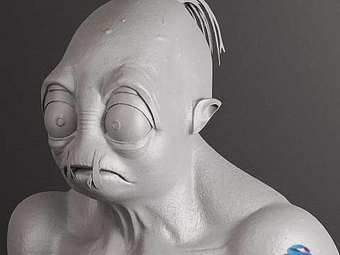 आसान 3डी प्रिंटिंग के लिए अबे ओडवर्ल्ड मुडोकॉन हीरो फुल-बॉडी कट का यथार्थवादी 3D प्रिंट मॉडल