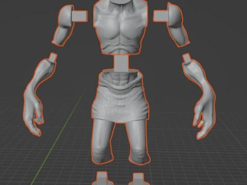 Realistic of Abe Oddworld Mudokon Hero Full-Body Cut for Easy 3D Printing Modelo de Impressão 3D