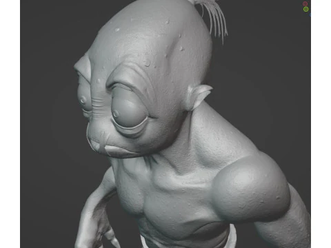 आसान 3डी प्रिंटिंग के लिए अबे ओडवर्ल्ड मुडोकॉन हीरो फुल-बॉडी कट का यथार्थवादी 3D प्रिंट मॉडल