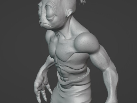Realistic of Abe Oddworld Mudokon Hero Full-Body Cut for Easy 3D Printing Modelo de Impressão 3D
