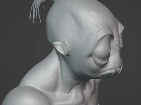 Realistic of Abe Oddworld Mudokon Hero Full-Body Cut for Easy 3D Printing Modelo de Impressão 3D