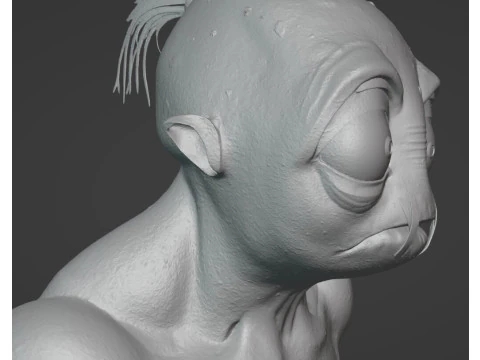 आसान 3डी प्रिंटिंग के लिए अबे ओडवर्ल्ड मुडोकॉन हीरो फुल-बॉडी कट का यथार्थवादी 3D प्रिंट मॉडल