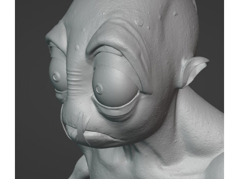 Realistic of Abe Oddworld Mudokon Hero Full-Body Cut for Easy 3D Printing Modelo de Impressão 3D