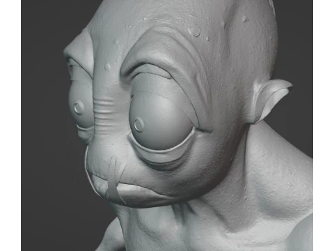 आसान 3डी प्रिंटिंग के लिए अबे ओडवर्ल्ड मुडोकॉन हीरो फुल-बॉडी कट का यथार्थवादी 3D प्रिंट मॉडल