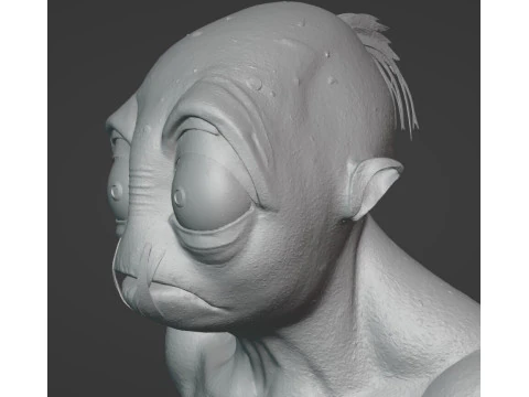 आसान 3डी प्रिंटिंग के लिए अबे ओडवर्ल्ड मुडोकॉन हीरो फुल-बॉडी कट का यथार्थवादी 3D प्रिंट मॉडल