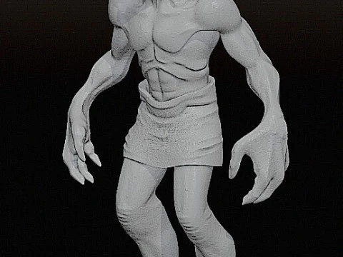 आसान 3डी प्रिंटिंग के लिए अबे ओडवर्ल्ड मुडोकॉन हीरो फुल-बॉडी कट का यथार्थवादी 3D प्रिंट मॉडल