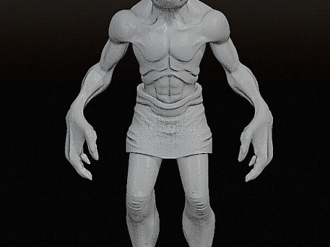 आसान 3डी प्रिंटिंग के लिए अबे ओडवर्ल्ड मुडोकॉन हीरो फुल-बॉडी कट का यथार्थवादी 3D प्रिंट मॉडल