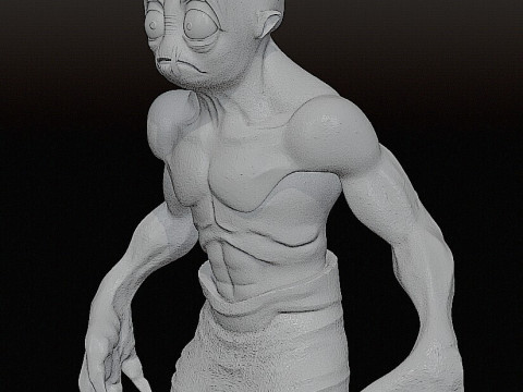 Realistic of Abe Oddworld Mudokon Hero Full-Body Cut for Easy 3D Printing Modelo de Impressão 3D