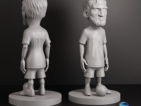 Lionel Messi Figurine Stylized 3D Printable Model 3D प्रिंट मॉडल