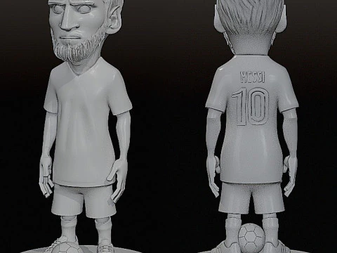 Lionel Messi Figurine Stylized 3D Printable Model 3D Print Model