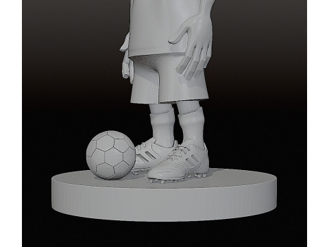 Lionel Messi Figurine Stylized 3D Printable Model Modèles 3D en vedette