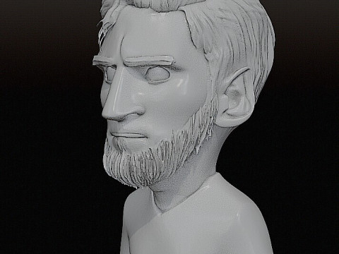 Lionel Messi Figurine Stylized 3D Printable Model Modèles 3D en vedette