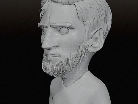 Lionel Messi Figurine Stylized 3D Printable Model 3D Print Model