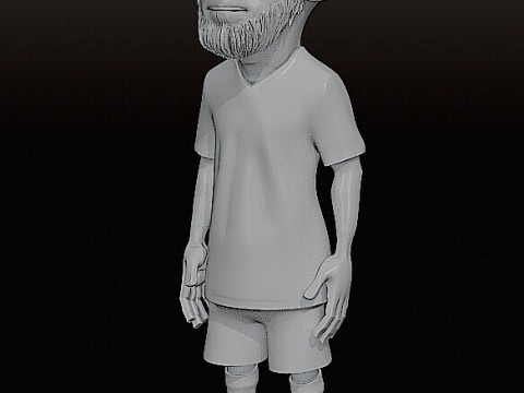Lionel Messi Figurine Stylized 3D Printable Model Modèles 3D en vedette
