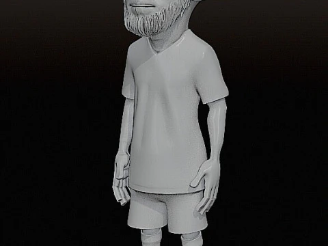 Lionel Messi Figurine Stylized 3D Printable Model 3D Print Model