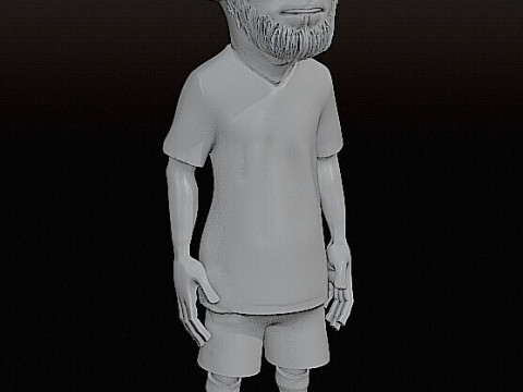 Lionel Messi Figurine Stylized 3D Printable Model Modèles 3D en vedette