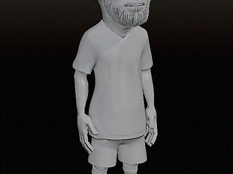Lionel Messi Figurine Stylized 3D Printable Model 3D Print Model