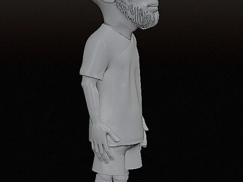 Lionel Messi Figurine Stylized 3D Printable Model 3D Print Model