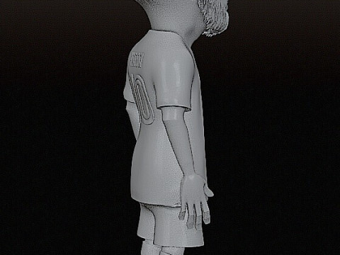 Lionel Messi Figurine Stylized 3D Printable Model Modèles 3D en vedette