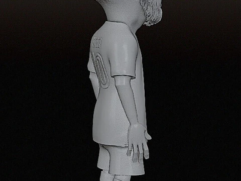 Lionel Messi Figurine Stylized 3D Printable Model 3D Print Model