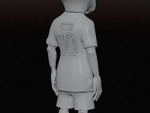 Lionel Messi Figurine Stylized 3D Printable Model Modèles 3D en vedette