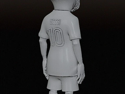 Lionel Messi Figurine Stylized 3D Printable Model 3D Print Model