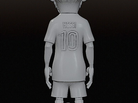 Lionel Messi Figurine Stylized 3D Printable Model Modèles 3D en vedette