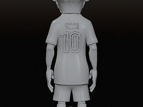 Lionel Messi Figurine Stylized 3D Printable Model 3D Print Model