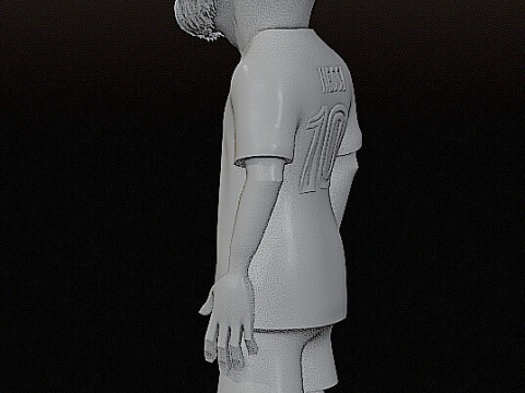 Lionel Messi Figurine Stylized 3D Printable Model Modèles 3D en vedette