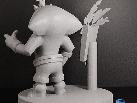 CRASH BANDICOOT AND MASK CHIBI 10 cm 3D Принт Модель