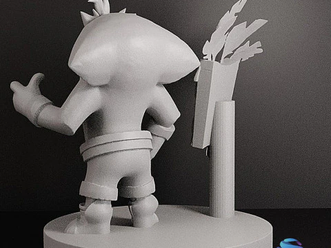 CRASH BANDICOOT AND MASK CHIBI 10 cm 3D Print Model