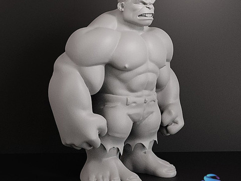 Stylized Hulk 10 cm Split into Parts for Easy Printing 3D Принт Модель