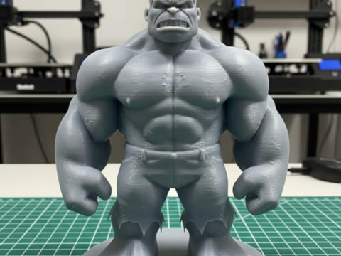 风格化浩克 10 厘米，分成多个部分，方便打印 3D 打印模型