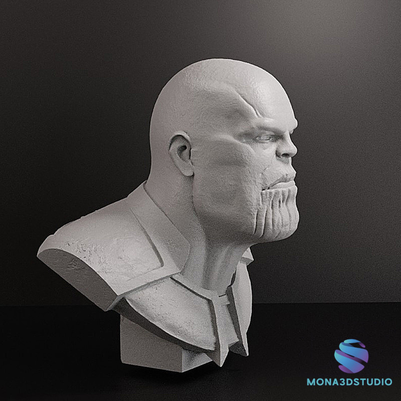 Thanos bust - 10 cm stl file 3D Baskı Modeli .c4d .max .obj .3ds .fbx .stl .blend 