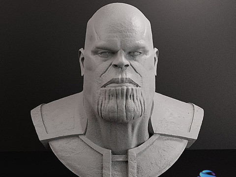 Thanos bust - 10 cm stl file 3D Baskı Modeli