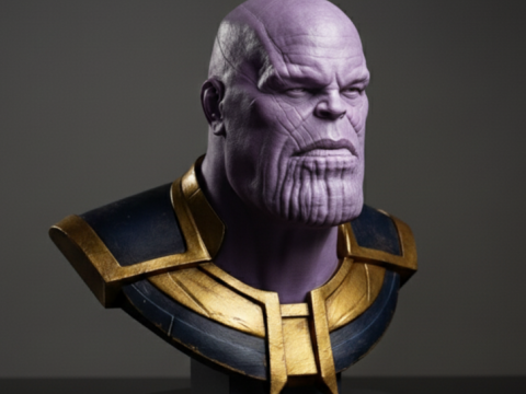 Thanos bust - 10 cm stl file Modello di stampa 3D