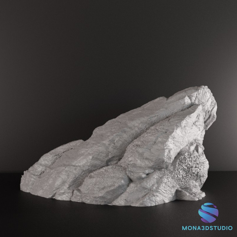 Rock for miniatures - Pre-Supported STL 3D-printmodel .c4d .max .obj .3ds .fbx .stl .blend 