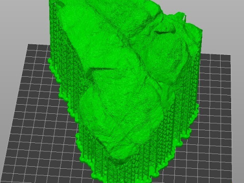 Rock for miniatures - Pre-Supported STL 3D-printmodel